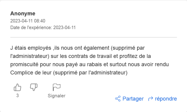 Screenshot GoWork.FR sur BDPA Rénovation 4 - ex employé